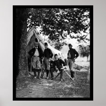 Colonel Averell & Staff at Westover Landing 1862 Poster