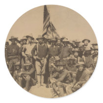 Colonel Roosevelt and his Rough Riders Round Sticker