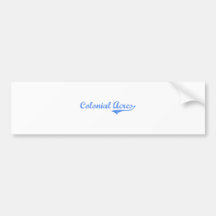 Colonial Acres Massachusetts Classic Design Bumper Sticker