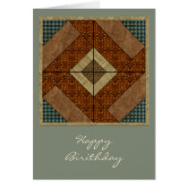 Colonial Pavement in Dark Green & Rust Greeting Cards