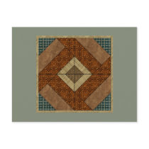 Colonial Pavement in Dark Green & Rust Postcards