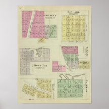 Colony, Kincade, Mont Ida, and Westphalia, Kansas Posters