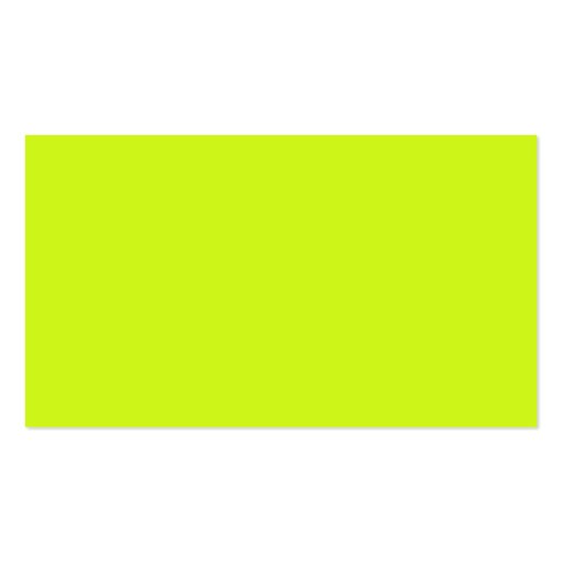 Color 2  Neon Yellow Green Visual Tools Color Only Business Cards