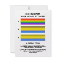 Color Blind Test (Colors Of Rainbow Vision Test) invitations