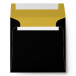 Color Block Black Envelope Lined in Gold