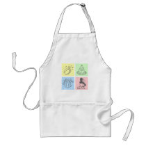 Color Block Bride aprons by pinkinkart Color Block Bride aprons