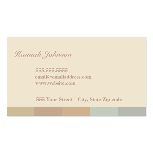 Color-block Business Card Template (back side)