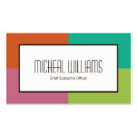 Color Block CEO Company Business Cards