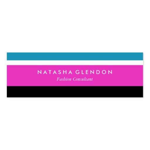 Color Block Fashion Consultant Business Card Business Card (front side)