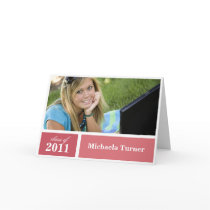 Color Block Folded Graduation Invitations Cards