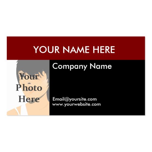 Color Block Photo Business Card
