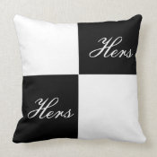 Color Block Pillow Hers throwpillow