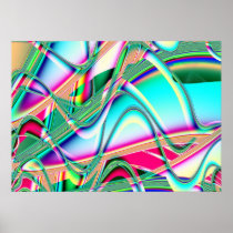 Color Bridge Fractal Art Poster