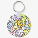 color bunnies keychains by VioDeSign color bunnies keychains