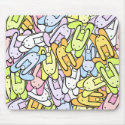 color bunnies mousepads