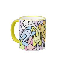 color bunnies mugs