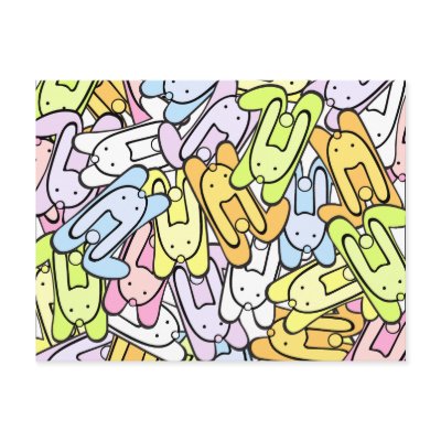color bunnies postcard by VioDeSign