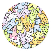 color bunnies stickers