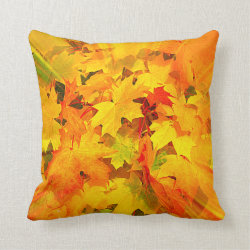 Color Burst of Fall Leaves Autumn Colors Pillow