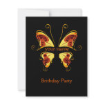 Color Butterfly put Your Name Custom Invitation