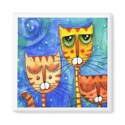 Color Cats - Magnet