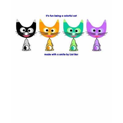 color cats tshirts by liatbar