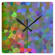 Color Celebration Square Wall Clock