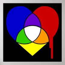 color chart heart posters