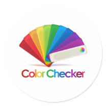 Color Checker Round Stickers