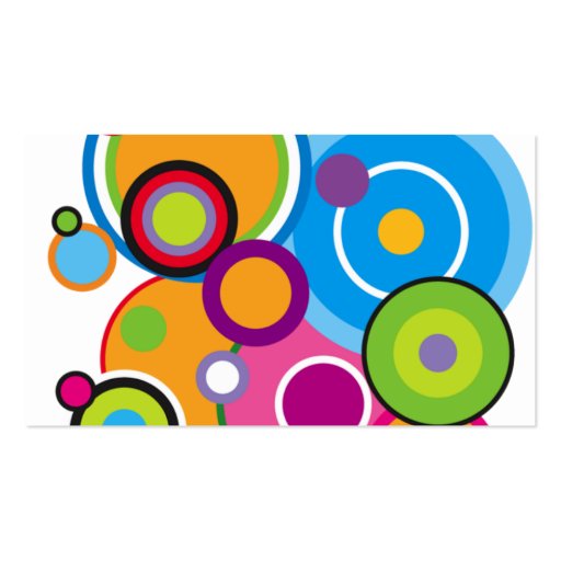 Color Circles Business Card white (back side)