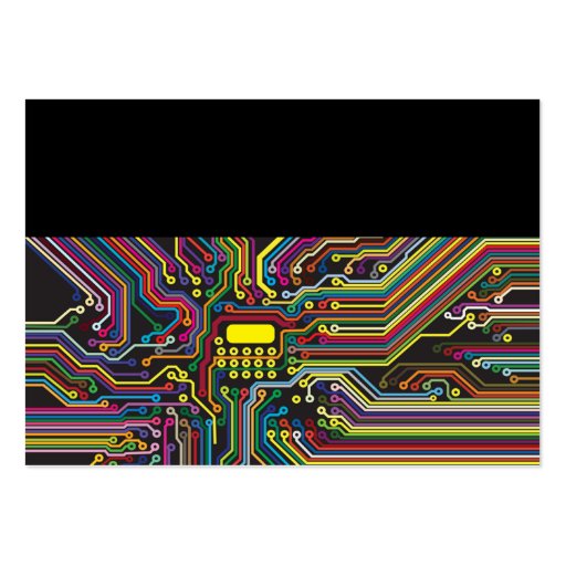 Color Circuit Board Electronic Template Business Card (front side)