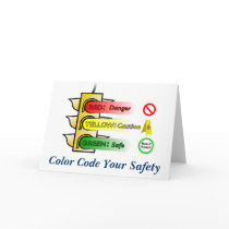 Color Code Safety Greeting Cards by CARDcanhelp Color Code Safety Greeting Cards