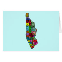 Color Coded Manhattan NYC Tshirts, Hoodies Greeting Cards