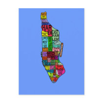 Color Coded Manhattan NYC Tshirts, Hoodies Postcards