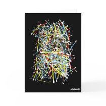 Color Cotton Swabs Greeting Card