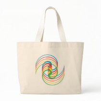 Color Curves: Vector Illustration: Canvas Bags
