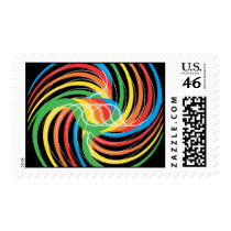 Color Curves: Vector Illustration: Postage