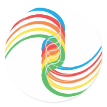 Color Curves: Vector Illustration: Round Sticker