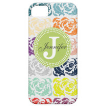 Color Damask & Lime Monogram iPhone Case casemate cases
