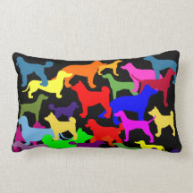 color dogs pillows