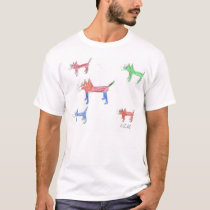 color dogs t-shirts
