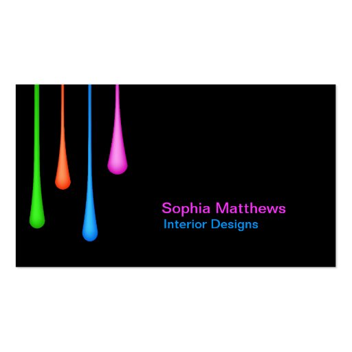 Color Drips Business Card (front side)