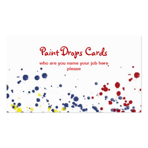 color drops business card (front side)