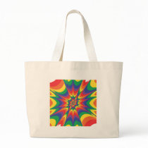 Color Explosion: Abstract Art: Canvas Bags