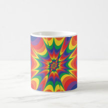 Color Explosion: Abstract Art: Coffee Mugs