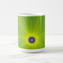 Color Explosion in Green and Yellow Mug