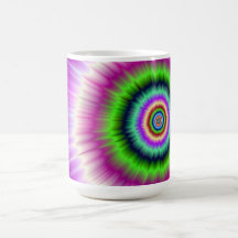 Color Explosion in Pink and Green Mug