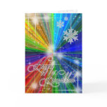 Color Explosion with Snowflakes and Stars Card