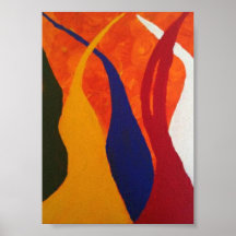 Color Flames Wind Picture Print