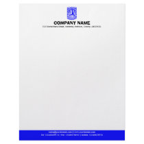 Color Footer (Tiki) - Blue Letterhead
